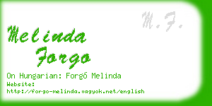 melinda forgo business card